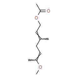 Acetic acid 6-methoxy-3-methyl-2,5-heptadienyl ester结构式