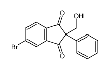 5-bromo-2-(hydroxymethyl)-2-phenylindene-1,3-dione Structure