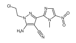 5-amino-1-(2-chloro-ethyl)-3-(1-methyl-5-nitro-1H-imidazol-2-yl)-1H-pyrazole-4-carbonitrile结构式