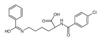 (2S)-6-benzamido-2-[(4-chlorobenzoyl)amino]hexanoic acid Structure