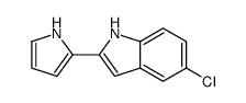 5-Chloro-2-(1H-pyrrol-2-yl)-1H-indole结构式