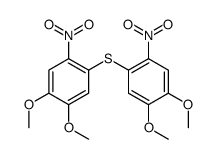 1-(4,5-dimethoxy-2-nitrophenyl)sulfanyl-4,5-dimethoxy-2-nitrobenzene结构式