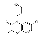 6-chloro-4-(3-hydroxypropyl)-2-methyl-1,4-benzoxazin-3-one结构式