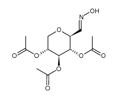 2,3,4-tri-O-acetyl-β-D-xylopyranosylmethanal oxime Structure