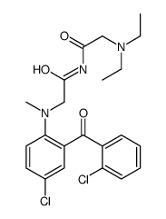 2-[4-chloro-2-(2-chlorobenzoyl)-N-methylanilino]-N-[2-(diethylamino)acetyl]acetamide Structure