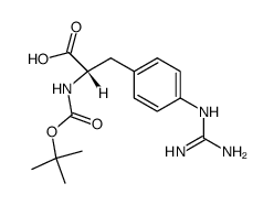 N2-(tert-butoxycarbonyl)-p-guanidino-L-phenylalanine结构式