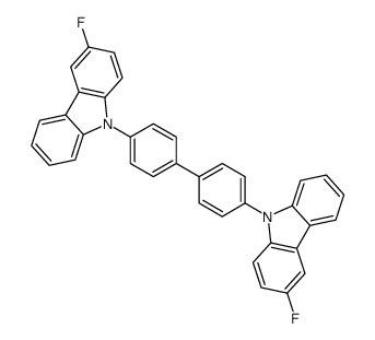 3-fluoro-9-[4-[4-(3-fluorocarbazol-9-yl)phenyl]phenyl]carbazole结构式