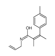 2-methyl-3-(4-methylphenyl)-N-prop-2-enylbut-2-enamide结构式