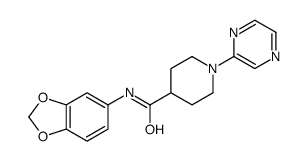 4-Piperidinecarboxamide,N-1,3-benzodioxol-5-yl-1-pyrazinyl-(9CI)结构式