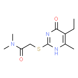 Acetamide, 2-[(5-ethyl-1,4-dihydro-6-methyl-4-oxo-2-pyrimidinyl)thio]-N,N-dimethyl- (9CI) Structure
