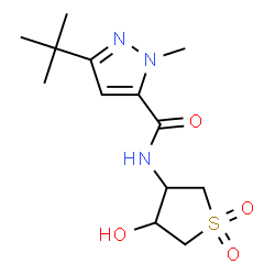 1H-Pyrazole-5-carboxamide,3-(1,1-dimethylethyl)-1-methyl-N-(tetrahydro-4-hydroxy-1,1-dioxido-3-thienyl)-(9CI) Structure