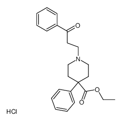 ETHYL 1-(3-OXO-3-PHENYLPROPYL)-4-PHENYLPIPERIDINE-4-CARBOXYLATE HYDROCHLORIDE结构式