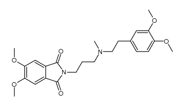 2-{3-[(3,4-dimethoxy-phenethyl)-methyl-amino]-propyl}-5,6-dimethoxy-isoindole-1,3-dione结构式