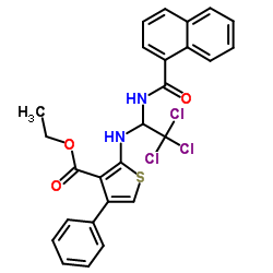 Ethyl 4-phenyl-2-{[2,2,2-trichloro-1-(1-naphthoylamino)ethyl]amino}-3-thiophenecarboxylate Structure