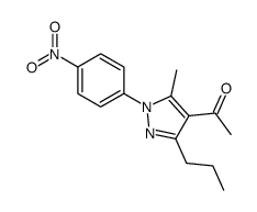 1-[5-methyl-1-(4-nitrophenyl)-3-propylpyrazol-4-yl]ethanone结构式