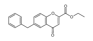 6-benzyl-4-oxo-4H-chromene-2-carboxylic acid ethyl ester结构式