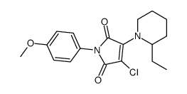 3-chloro-4-(2-ethylpiperidin-1-yl)-1-(4-methoxyphenyl)pyrrole-2,5-dione Structure