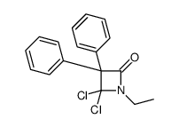 4,4-dichloro-1-ethyl-3,3-diphenylazetidin-2-one结构式