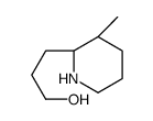 3-[(2S,3S)-3-methylpiperidin-2-yl]propan-1-ol结构式
