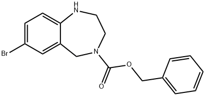 N-CBZ-7-broMo-2,3,4,5-tetrahydro-1H-benzo[e][1,4]diazepine structure