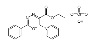 ethyl 2-(benzoylhydrazinylidene)-3-pyridin-1-ium-1-ylpropanoate,perchlorate结构式
