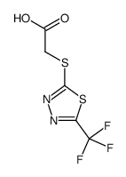 2-[[5-(trifluoromethyl)-1,3,4-thiadiazol-2-yl]sulfanyl]acetic acid Structure