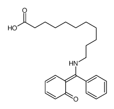 11-[[(6-oxocyclohexa-2,4-dien-1-ylidene)-phenylmethyl]amino]undecanoic acid Structure