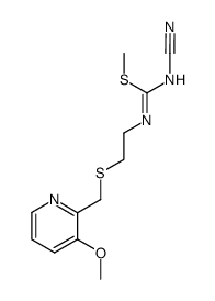 N-cyano-N'-[2-((3-methoxy-pyridin-2-yl)methylthio)ethyl]-S-methylisothiourea结构式