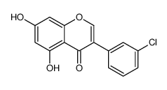 3-(3-chlorophenyl)-5,7-dihydroxychromen-4-one结构式