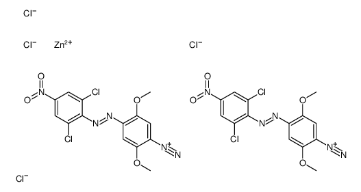 4-[(2,6-dichloro-4-nitrophenyl)azo]-2,5-dimethoxybenzenediazonium tetrachlorozincate (2:1) structure