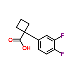 1-(3,4-Difluorophenyl)cyclobutanecarboxylic acid structure