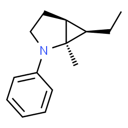 2-Azabicyclo[3.1.0]hexane,6-ethyl-1-methyl-2-phenyl-,(1R,5S,6R)-rel-(9CI) structure