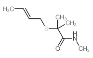 Propanamide,2-(2-buten-1-ylthio)-N,2-dimethyl- structure