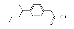 Benzeneacetic acid, 4-(1-methylbutyl)- (9CI) structure