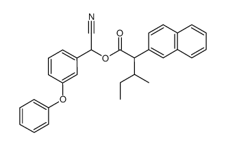 α-cyano-m-phenoxybenzyl α-sec-butyl-2-naphthaleneacetate Structure