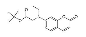 [Ethyl-(2-oxo-2H-chromen-7-yl)-amino]-acetic acid tert-butyl ester结构式
