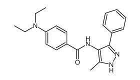4-(diethylamino)-N-(5-methyl-3-phenyl-1H-pyrazol-4-yl)benzamide结构式