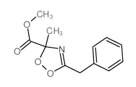 3H-1,2,4-Dioxazole-3-carboxylicacid, 3-methyl-5-(phenylmethyl)-, methyl ester structure