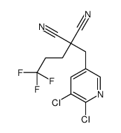 2-[(5,6-dichloropyridin-3-yl)methyl]-2-(3,3,3-trifluoropropyl)propanedinitrile结构式