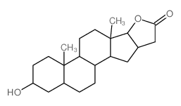 (3β,5α,16β,17β)-3,17-dihydroxy-androstane-16-acetic acid, γ-lactone Structure