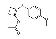 1-acetoxy-2-(4'-methoxyphenylthio)-1-cyclobutene Structure