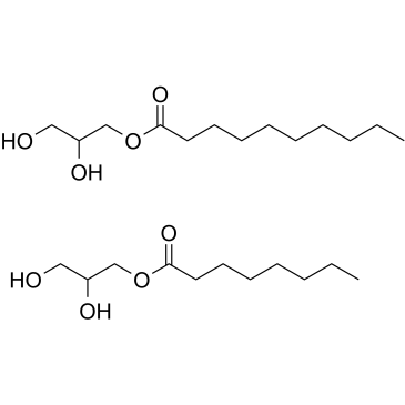 1-Hydroxy-3-(octanoyloxy)-2-propanyl decanoate Structure