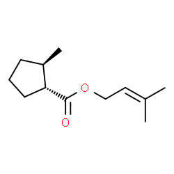 Cyclopentanecarboxylic acid, 2-methyl-, 3-methyl-2-butenyl ester, (1R,2R)-rel- (9CI)结构式
