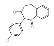 5H-Benzocycloheptene-5,7(6H)-dione,6-(4-chlorophenyl)-8,9-dihydro-结构式