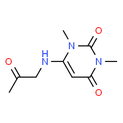 2,4(1H,3H)-Pyrimidinedione, 1,3-dimethyl-6-[(2-oxopropyl)amino]- (9CI) Structure