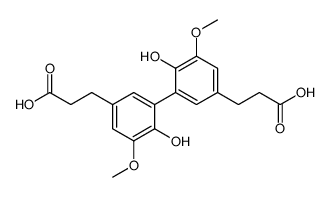 5,5'-dehydrodi-3-(4-hydroxy-3-methoxyphenyl)propionic acid结构式