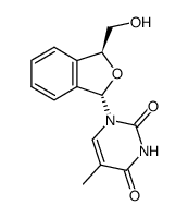1-((1S,3S)-3-Hydroxymethyl-1,3-dihydro-isobenzofuran-1-yl)-5-methyl-1H-pyrimidine-2,4-dione结构式