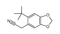 2-(6-tert-butyl-1,3-benzodioxol-5-yl)acetonitrile结构式