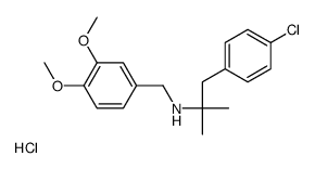 1-(4-chlorophenyl)-N-[(3,4-dimethoxyphenyl)methyl]-2-methylpropan-2-amine,hydrochloride结构式