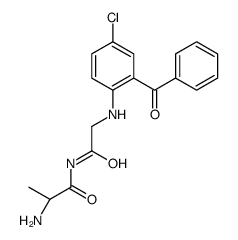 (2S)-2-amino-N-[2-(2-benzoyl-4-chloroanilino)acetyl]propanamide Structure